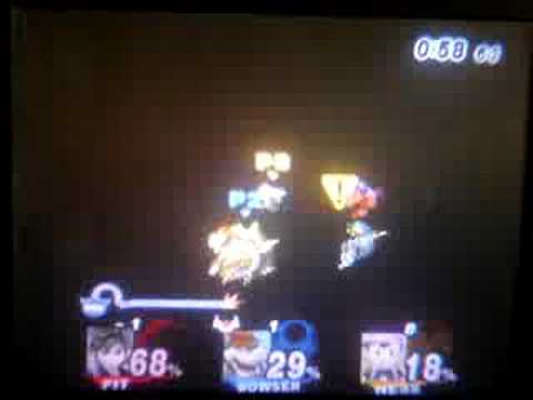 SSBB Wii - Pit, Ness, Bowser
