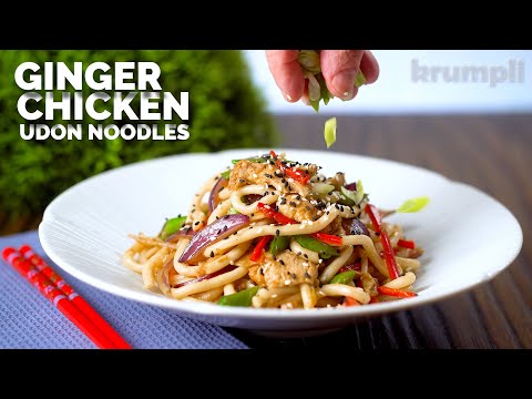 Ginger Chicken Udon Noodles