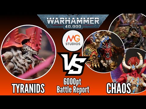 Tyranids vs Chaos- EVERY PRIMARCH 6000pts | Warhammer 40k Battle Report Ep 40