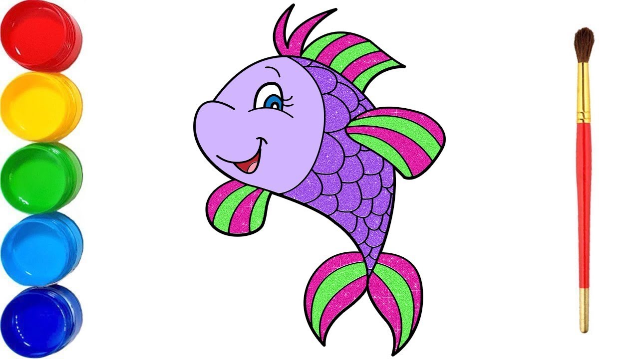 Fish Coloring Pages for Preschool - Fish coloring pages to print - Learn coloring and Drawing