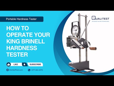 King Brinell Hardness Tester - How to Operate | WorldofTest.com