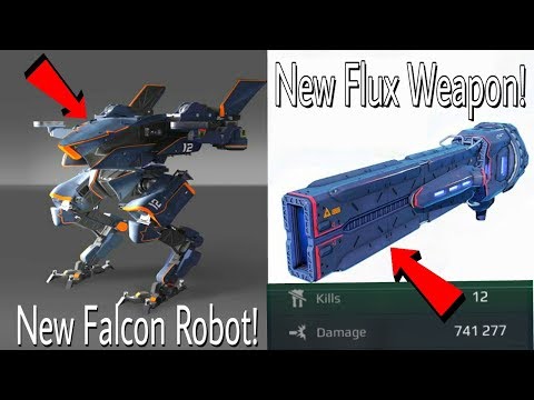 War Robots Test Server 3.8 Gameplay - New Falcon Robot And New Flux Weapon