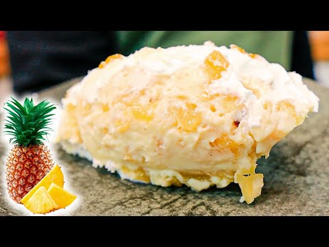 Creamy Pineapple Ice Cream | A Delight | Super Creamy | Easy Dessert | Dad's Recipes