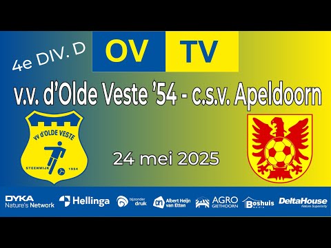 OV-TV | Samenvatting | v.v. d'Olde Veste '54 - c.s.v. Apeldoorn | 24-05-2025 | 4e Div. D