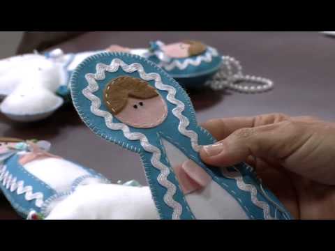 Mulher.com 30/08/2013 Carla Picchi - Nossa Senhora das Graças em feltro