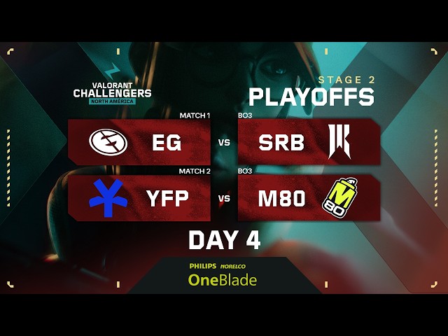 EG vs SRB | YFP vs M80 | VALORANT Challengers NA | Week 6 Day 4 | Playoffs | Stage 2