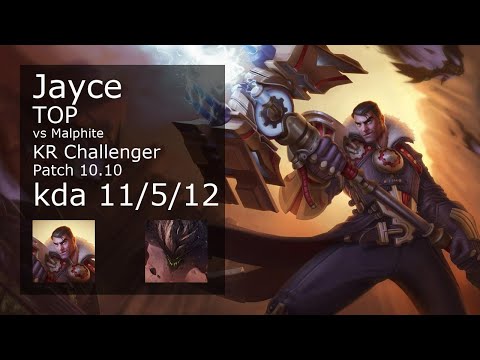 Jayce Top vs Malphite - KR Challenger 11/5/12 Patch 10.10 Gameplay