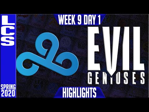 C9 vs EG Highlights | LCS Spring 2020 W9D1 | Cloud9 vs Evil Geniuses