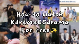 How to watch Korean dramas&Chinese dramas for free || Explained in hindi