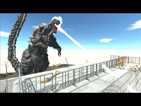 New Godzilla vs Ancient Humans, Dragon, Chariot, Castle, Fortress - Animal Revolt Battle Simulator