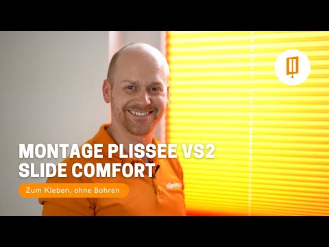 Montage Plissee VS2 Slide Comfort - Faltstore zum Kleben ohne Bohren
