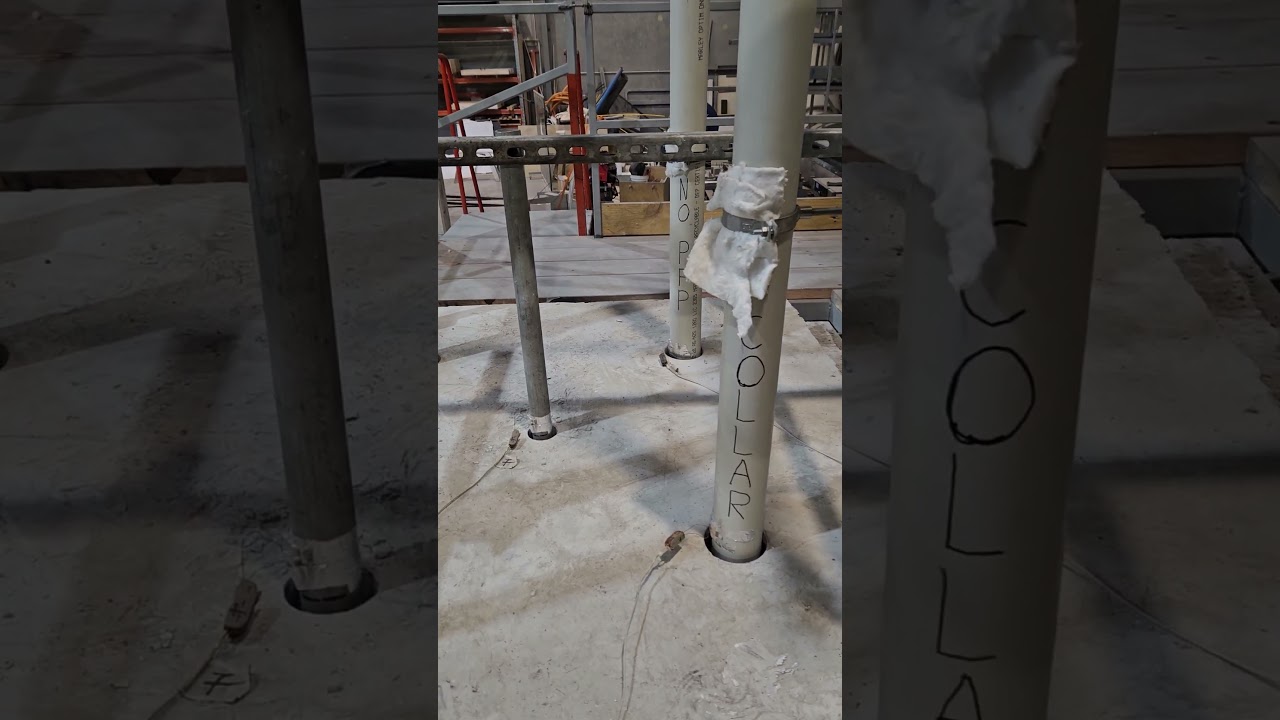 Fire resistance test on service penetrations.