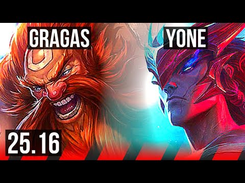 GRAGAS vs YONE (TOP) | KR Master | 25.16