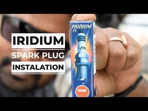 NGK Iridium spark plugs for Royal Enfield installation