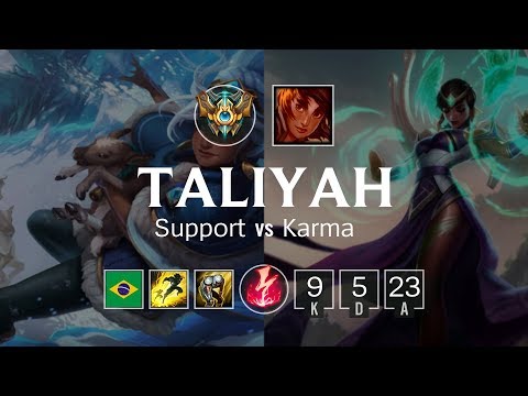 Taliyah Support vs Karma - BR Challenger Patch 8.21