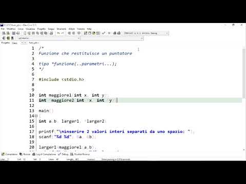 Linguaggio C - Funzioni che restituiscono un puntatore