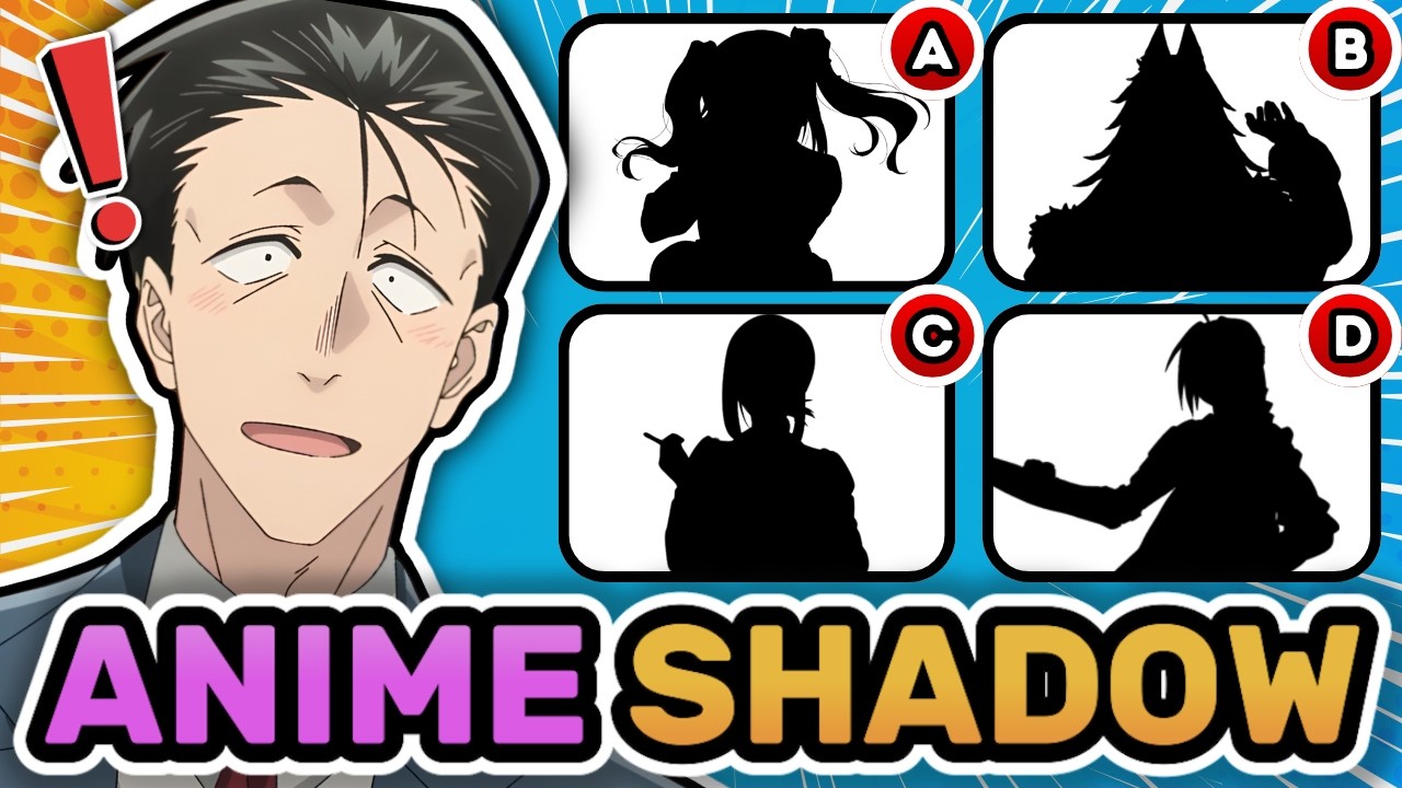 👤Guess Anime by its 4 Character SILHOUETTES 🔥 Anime Quiz