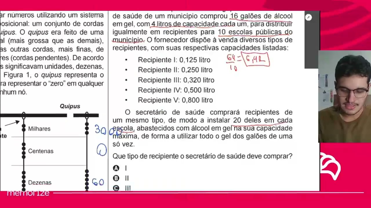 Resolução em Vídeo — Questão 174 ENEM 2014