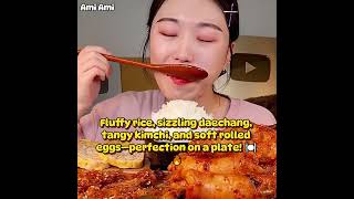 Download lagu ASMR MUKBANG Daechang with Fluffy Rice kimchi & Rolled Eggs 🔥🥩🍚🥬🍳 mp3