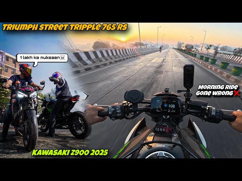 ₹1 Lakh Damage on a Sunday Ride? 😨 | Z900 & Triumph