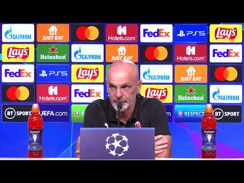 Stefano Pioli, Simon Kjær - Liverpool v AC Milan - Pre-Match Press Conference - Champions League