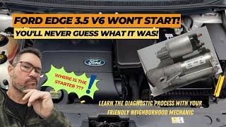 Diagnose and repair ford edge starter problem. Explorer, MKZ, any 3.5L Duratec (what's that smell?)