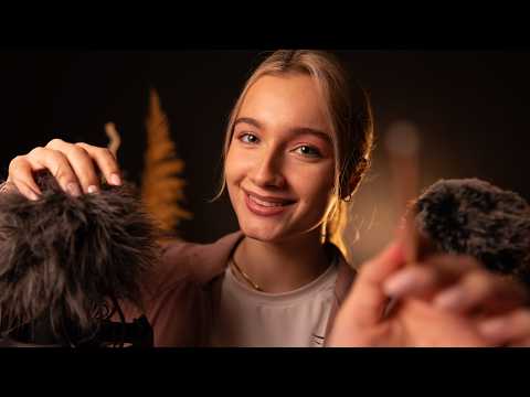 ASMR Close Whispering & Fluffy Mic Cover Sounds