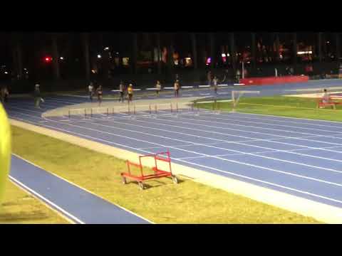 Asia McMillon White Headband 2018 Sam Burley Invitation 300H Finals