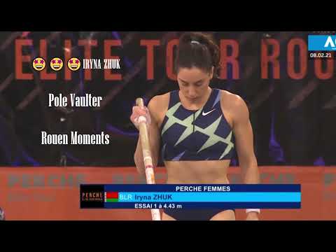 🔥🔥🔥Iryna ZHUK 🔥Belarusian Pole Vaulter Rouen Moments #womenpolevaulter #fitness #rouen