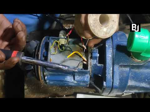 1 hp gazi water pump Motor capacitor connection.