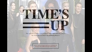 Black-clad stars say “Time&#39;s Up” at Golden Globes