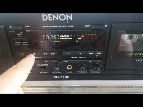 Vintage DENON DN-770R Cassette Tape Deck working