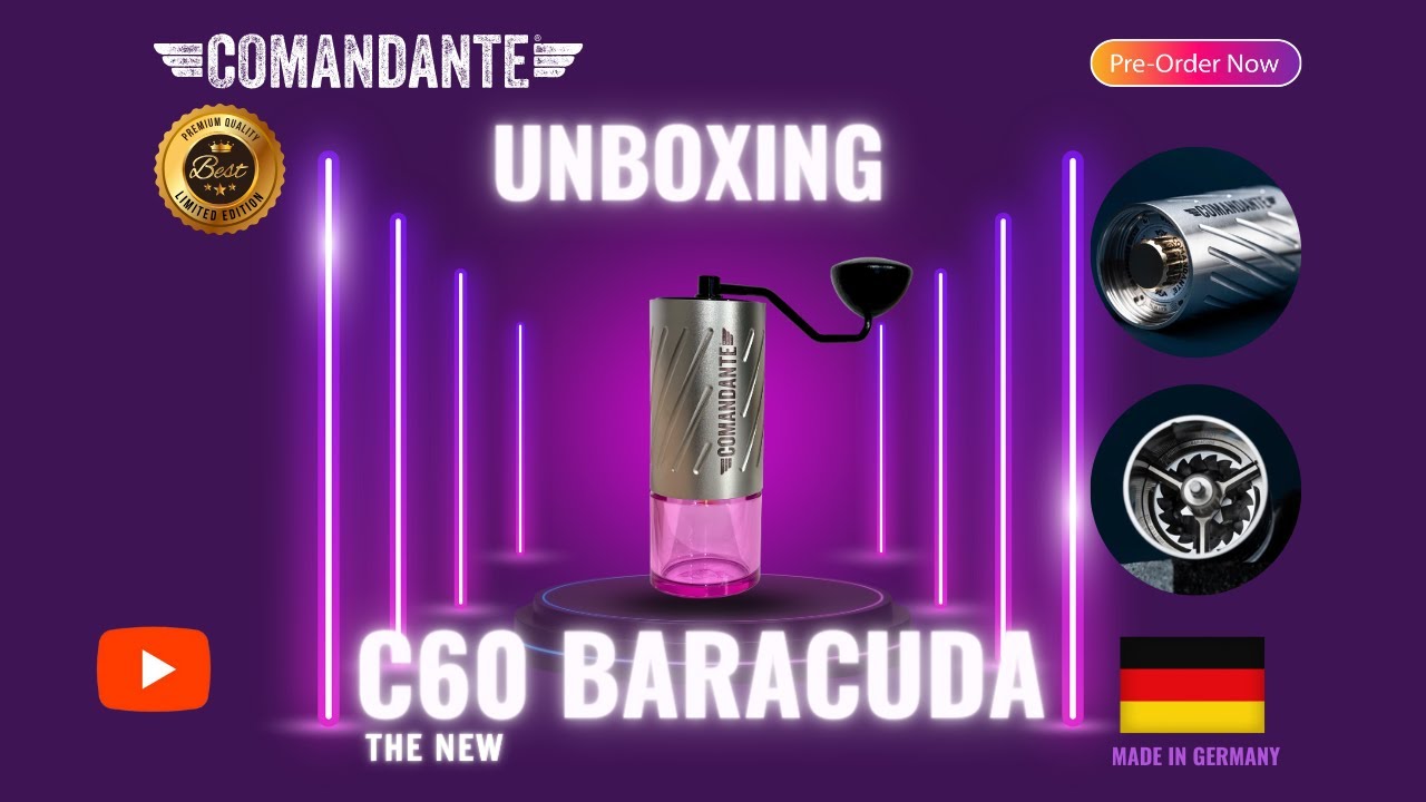 Đập Hộp Cối Xay Comandante C60 Barcuda Velvet Steel tại Cafe Show 2024