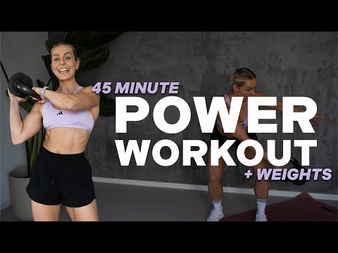 45 MIN POWER WORKOUT | Strength & Conditioning | FULL BODY | + Kettlebell | With Repeat