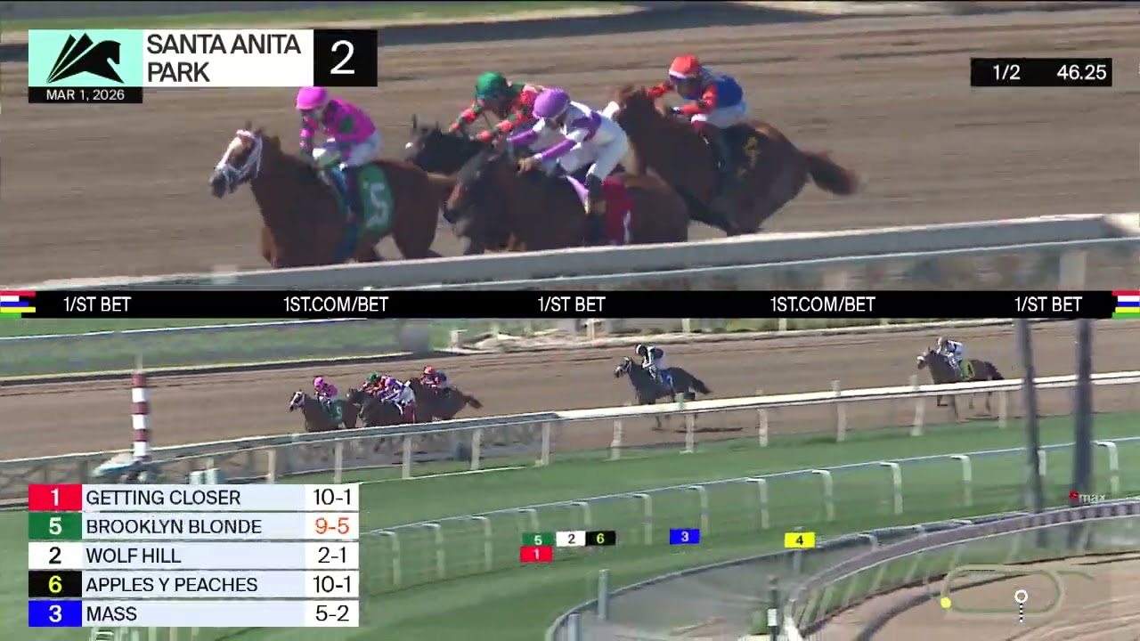 Brooklyn Blonde wins Race 2 on Sunday, March 1 at Santa Anita Park