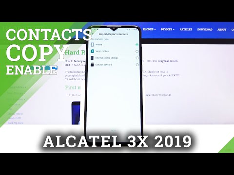How to Copy Contacts in ALCATEL 3X – Relocate Contacts