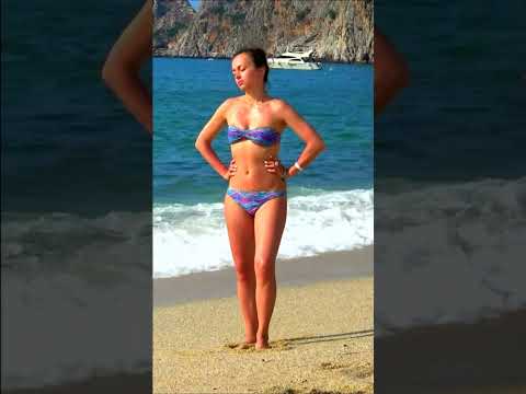 Kleopatra beach Alanya Girl in swimsuit 284 #shorts