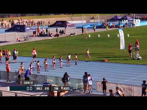 GIRLS U10 70M HEAT 2 - 2018 STATE TRACK AND FIELD CHAMPIONSHIPS // LAVicTV