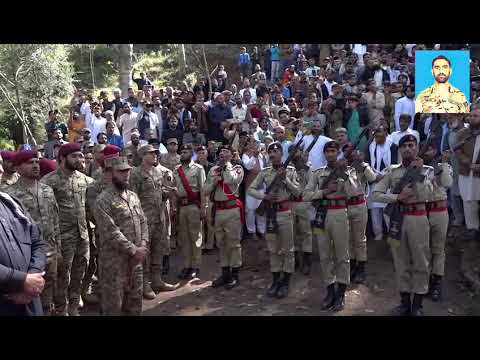 Funeral Prayer of Sepoy Sajid Azam Shaheed offered at his native town Kotli, AJK