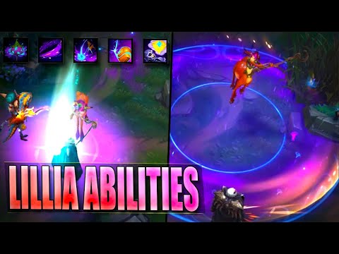 LILLIA ABILITIES GAMEPLAY SPOTLIGHT - League of Legends
