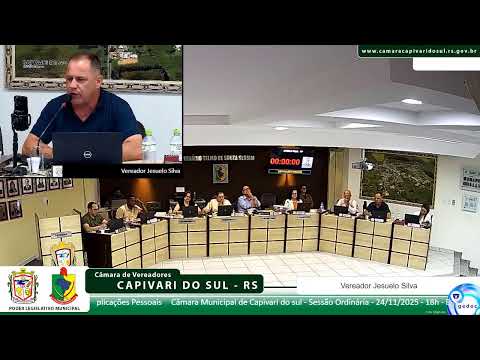Câmara Municipal de Capivari do sul - Sessão Ordinária - 24/11/2025 - 18h