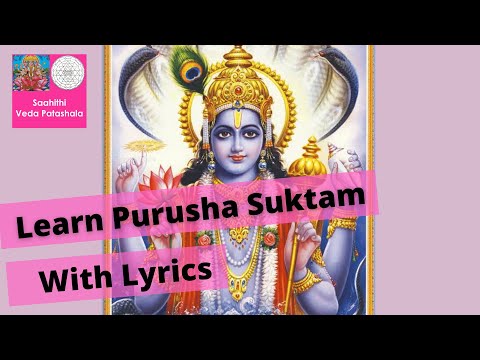 Learn Purusha Suktam | Lyrics in English and Telugu | Saahithi eVeda Patashala