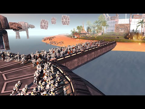 Order 66 Invasion of KASHYYYK Jedi Temple! - Men of War: Star Wars Mod Battle Simulator