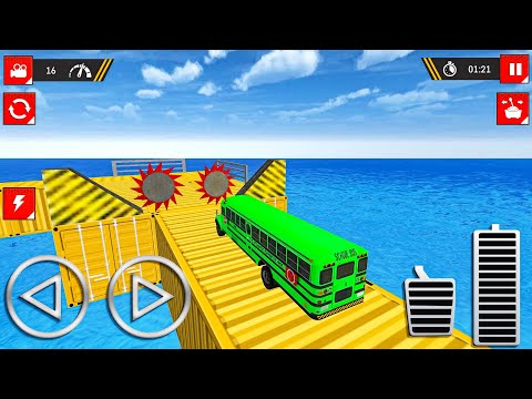 Impossible Bus Stunts Driving - Mega Ramp Racing Simulator - Gameplay Android