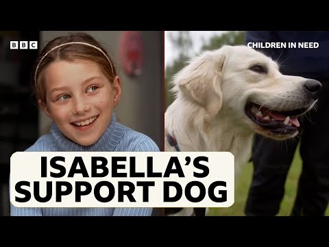Isabella and her assistance dog, Storm