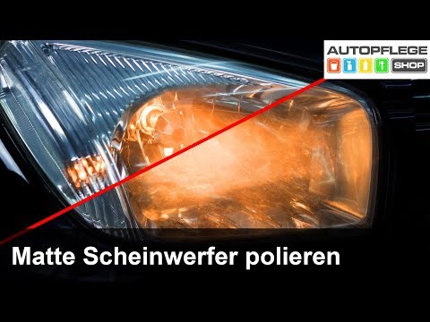 Matte Scheinwerfer polieren und per Hand schleifen