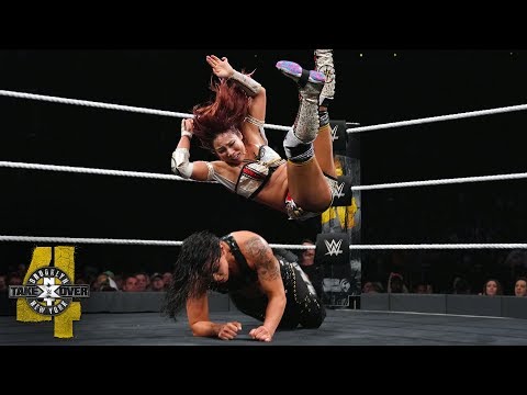 Kairi Sane drops TWO InSane Elbows on Shayna Baszler: NXT TakeOver: Brooklyn IV (WWE Network)