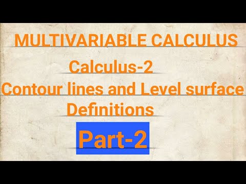 Multivariable calculus part-2 || interior and boundary point || contour line and level surface ||