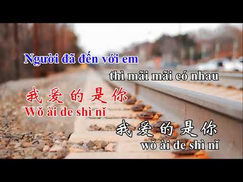 Tình lỡ cách xa, nhạc hoa, song ngữ karaoke, 我愛的是你, Wǒ ài de shì nǐ