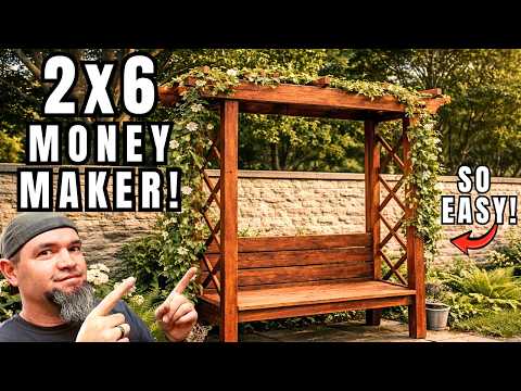 DIY Garden Arbor Bench That Sells | 2x6 Woodworking Build